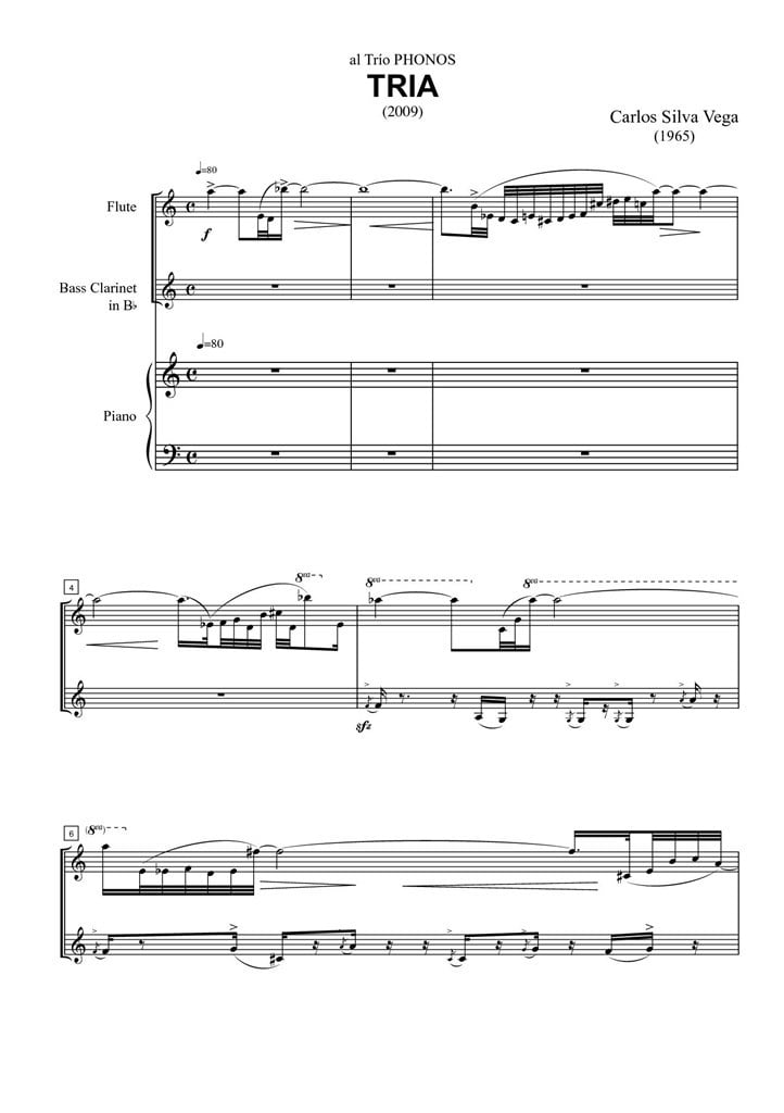 Tria for Flute, Bass Clarinet and Piano